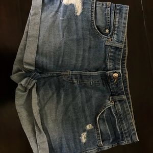 Boyfriend denim shorts